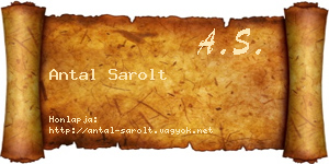 Antal Sarolt névjegykártya